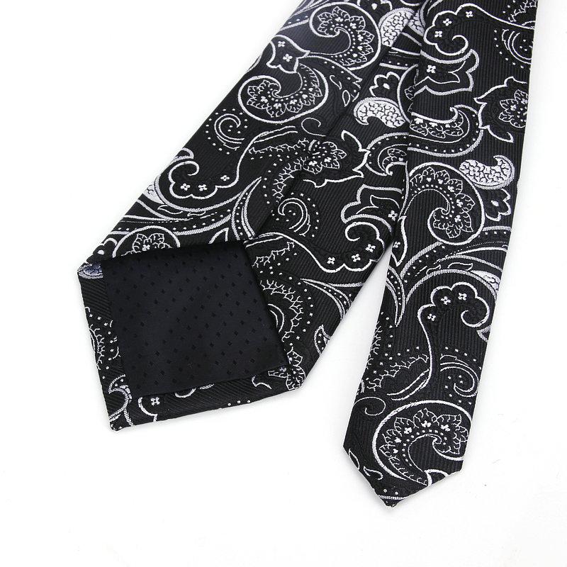 Изображение товара: Новинка мужские галстуки Лидер продаж мужской галстук деловой классический тканый галстук формальный галстук Пейсли Полиэстер взрослые мужские деловые галстуки 8 см