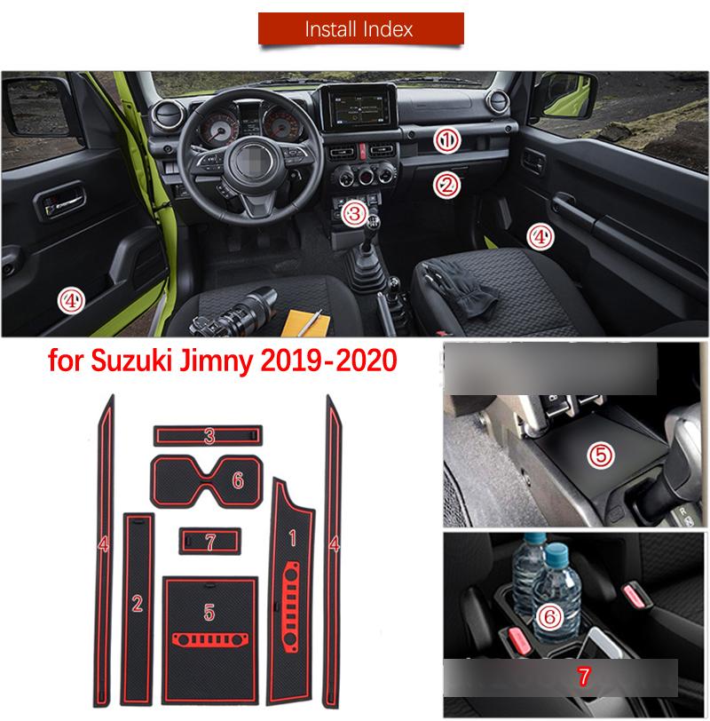 Изображение товара: Нескользящий коврик для телефона, прорезиненные коврики для телефона Suzuki Jimny 2019 2020 JB64 JB74 Jimny Sierra, аксессуары, наклейки