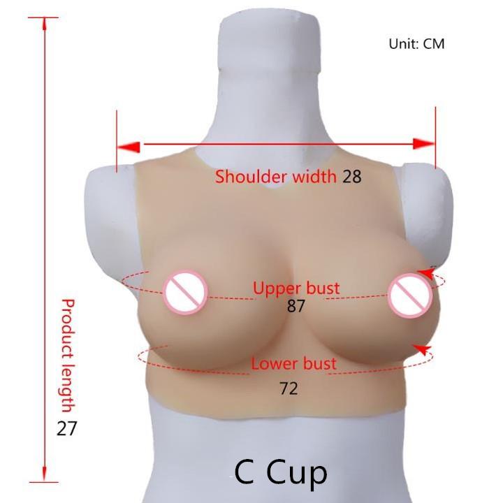 Изображение товара: Силиконовые формы для груди с-образной чашкой, низкий круглый воротник, увеличитель для большой груди, реластическая поддельная женская модель, имитация