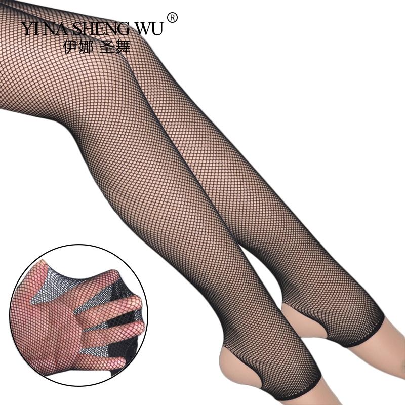 Изображение товара: Носочки для латинских танцев, сексуальные женские сетчатые носочки, носочки для ночных клубов, сетчатые ажурные колготки, носочки для латиноамериканских танцев, черные