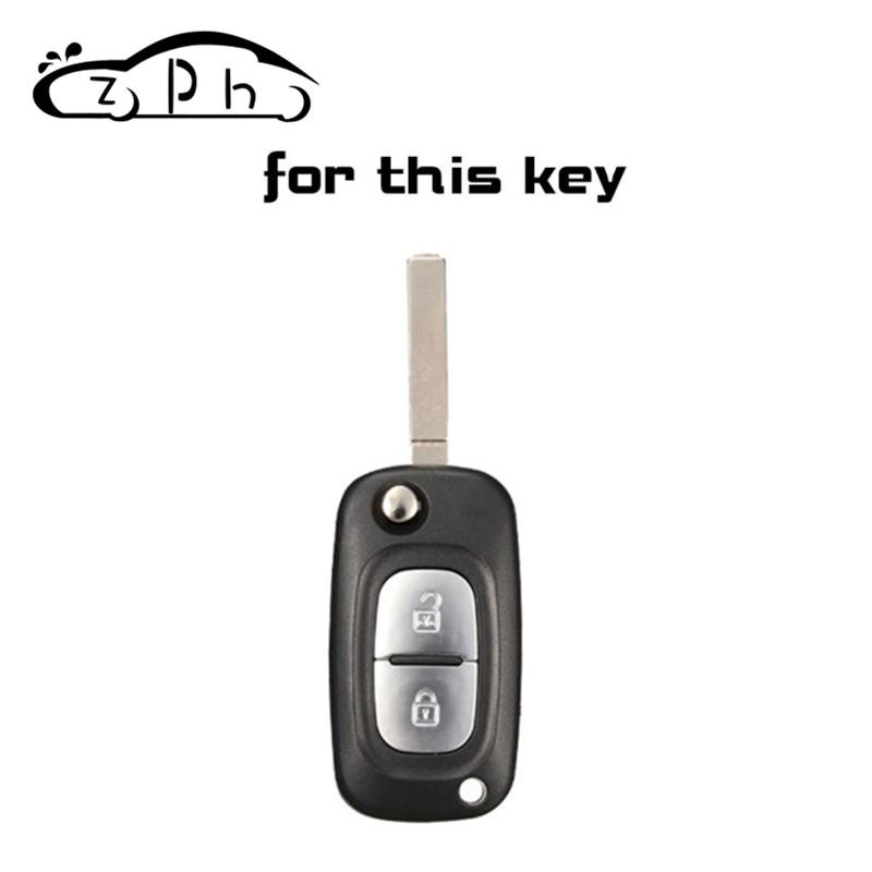 Изображение товара: Силиконовый чехол с откидной крышкой для автомобильного ключа для Renault Modus Clio Megane Kangoo для Lada, 2 кнопки, Автомобильный складной чехол для ключа с дистанционным управлением