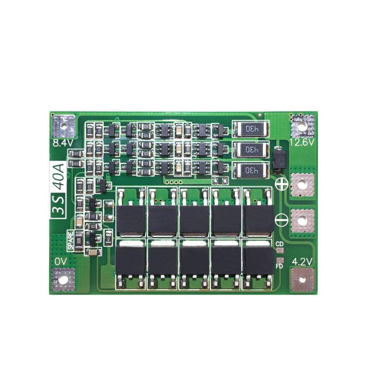 Изображение товара: Защитная плата Bms для литий-ионных батарей, 3S, 40A, 3, 4 ячейки, 11,1 В, 16,8 в, 18650, для запуска электродрели