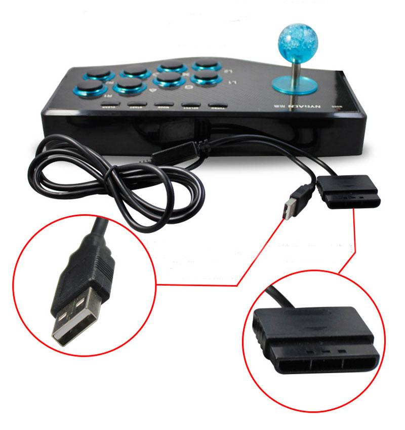 Изображение товара: Игровой контроллер USB Rocker, аркадный джойстик, геймпад, Боевая палка для PS3/ПК, для Android, подключи и играй, ощущение уличной боевой активности
