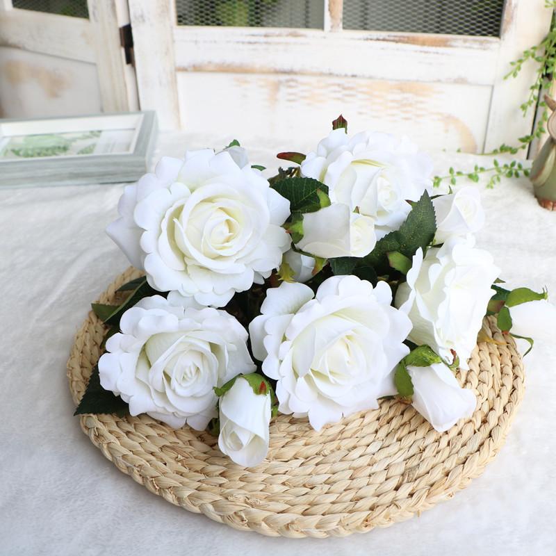 Изображение товара: Искусственный цветок розы Букет невесты Букет Свадебные украшения дома шёлковые цветы для украшения многоцветная декоративные цветы JH61