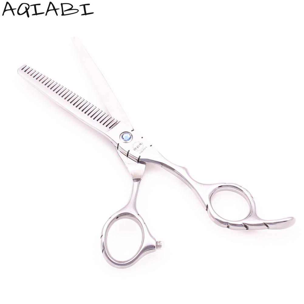 Изображение товара: Профессиональные ножницы для волос AQIABI, 5,5 дюйма, блестящие ножницы из нержавеющей стали для стрижки, филировочные ножницы, парикмахерские ножницы, Прямая поставка, A1010