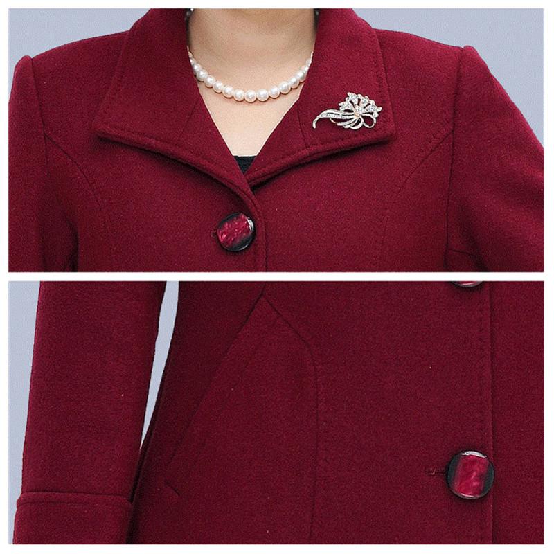 Изображение товара: Пальто шерстяное женское осенне-зимнее, тонкое, размера плюс, 4XL, X320