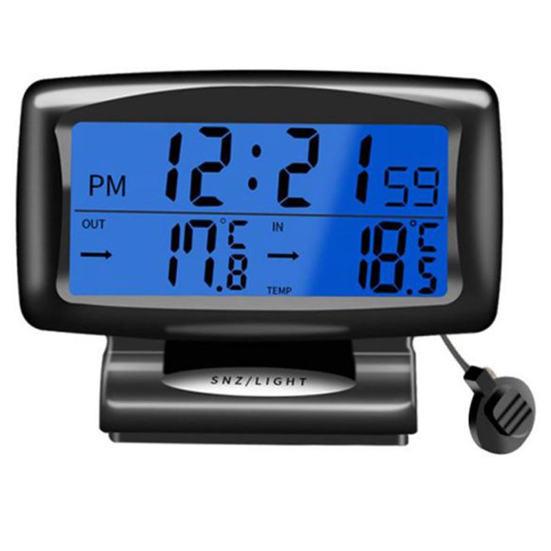 Изображение товара: Светодиодный термометр для автомобиля, электронные часы, часы для автомобиля, ночник, светильник, дисплей температуры, товары для салона автомобиля, светящийся авто