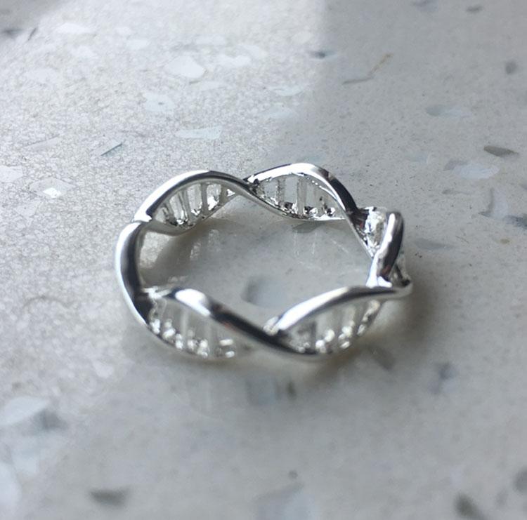 Изображение товара: Женские кольца SMJEL в стиле панк, регулируемые женские кольца с ДНК, двойная спираль, женские кольца