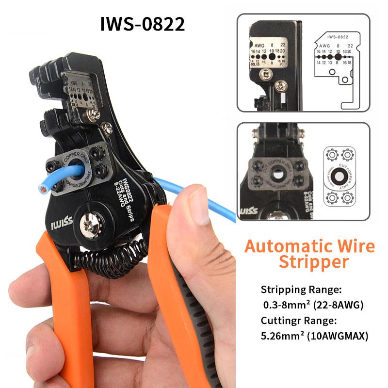 Изображение товара: IWS-0822/HS-700B автоматические плоскогубцы провода зачистки многофункциональный электрик резак для кабеля многофункциональный инструмент