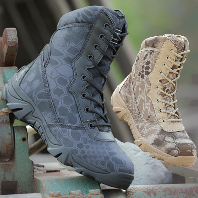 Изображение товара: QWEDF/мужские ботинки; Камуфляжная обувь для улицы; Высокие ботинки для пустыни; Охотничья поле; Армейские фанаты; Тактические тренировочные военные ботинки; A4-81