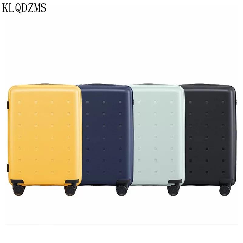 Изображение товара: KLQDZMS 20 дюймов Дорожный чемодан на колесах Скалка багаж spinner Для мужчин wome модная кабина багаж для переноски на колесиках чемодан
