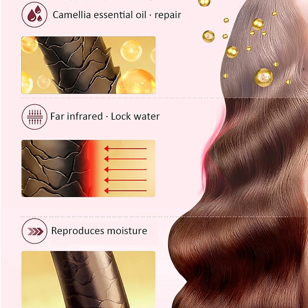 Изображение товара: 32 мм волнистые щипцы для завивки волос, керамические бигуди для волос, глубокий волнистый дуршлаг, светодиодный температурный режим, 3 бочонка, щипцы для завивки волос, утюжок для укладки волос
