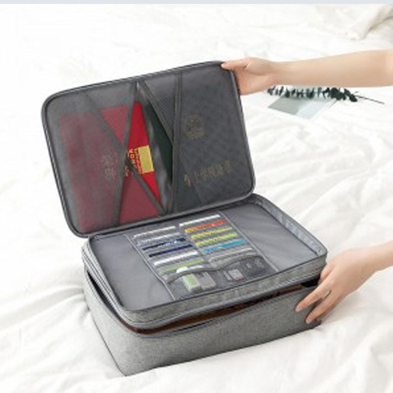 Изображение товара: Катионная многофункциональная сумка JXSLTC для хранения документов, многослойная вместительная сумка для сортировки паспорта