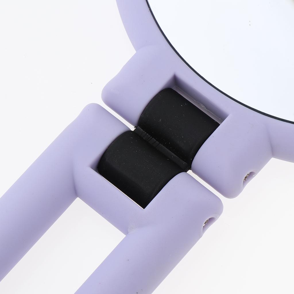 Изображение товара: Двухстороннее зеркало для макияжа 2X/3x/15x с увеличением, портативное косметическое зеркало с подставкой, женское дорожное складное компактное зеркало, реальное изображение