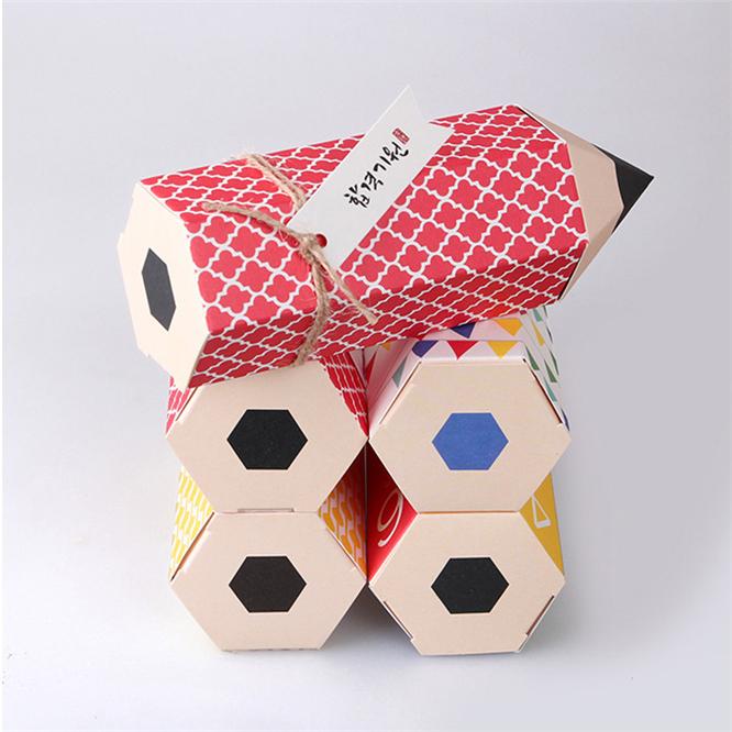 Изображение товара: 100 шт., коробка для конфет в форме карандаша, креативные цветные Мультяшные печенье, шоколадные подарочные коробки для детей, день рождения, вечерние украшения для детского душа