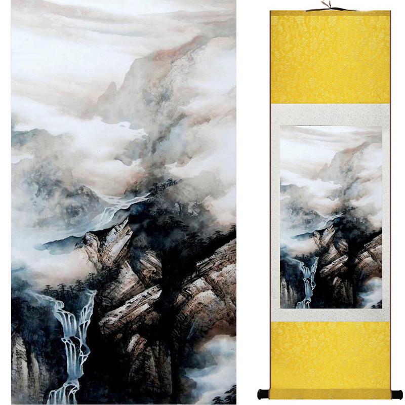 Изображение товара: Пейзаж картины для дома, офиса, украшение китайский свиток картина с изображением гор и реки живопись 19071512