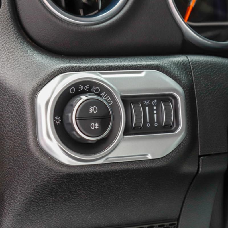 Изображение товара: For 2018 Jeep Wrangler JL 1PCS Inner ABS Headlight Switch Cover Frame Trim