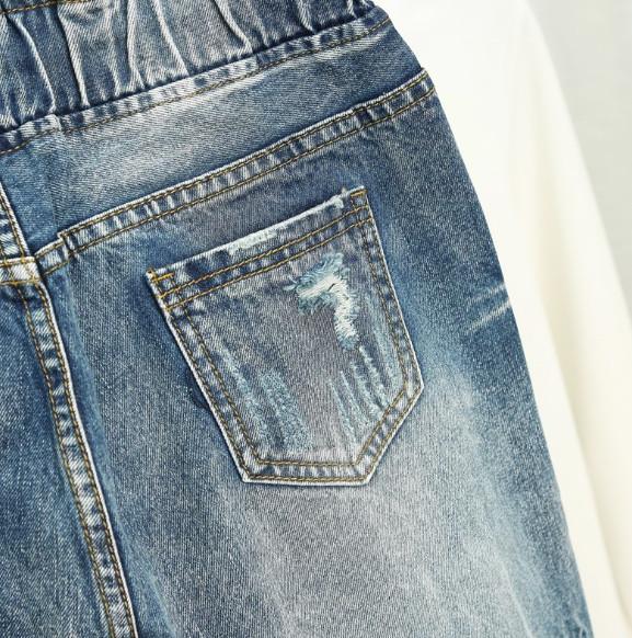 Изображение товара: Джинсы Mom для планшетов, Женские джинсы-бойфренды, 4XL, Модные свободные джинсовые брюки, синие, серые, ouc519