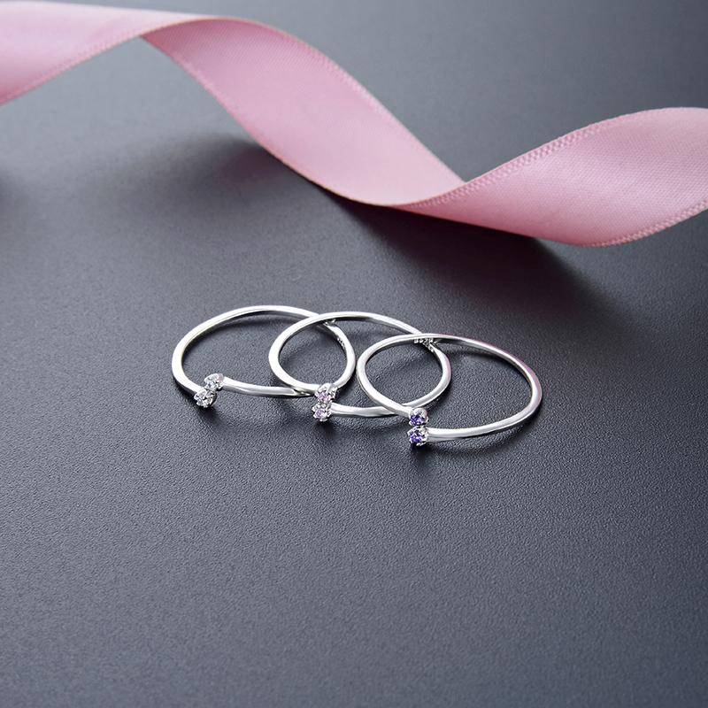 Изображение товара: Благородные женские ювелирные изделия из чистого искусственного серебра, кольцо на годовщину, ювелирные изделия из кубического циркония, кольца, подарок для платья девушки