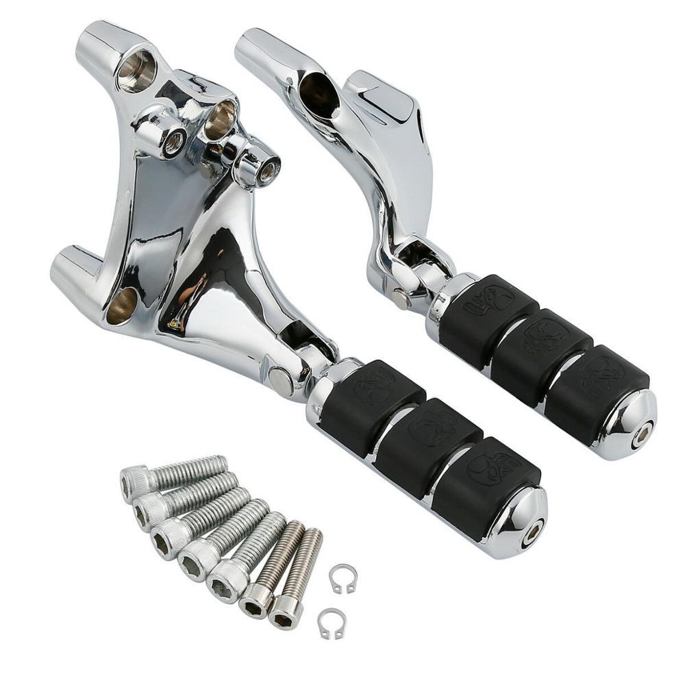 Изображение товара: Мотоциклетная хромированная подставка для ног с крепежными кронштейнами для Harley SuperLow 1200T XL1200T 14-18 XL 883 1200 Iron Sportster