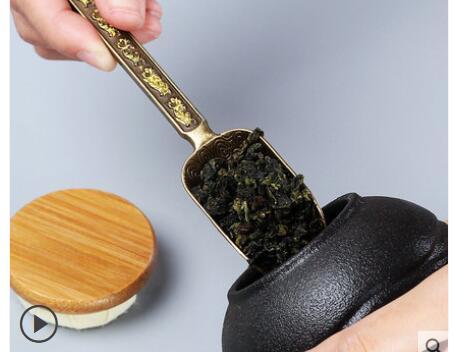 Изображение товара: Чайная церемония ноль из сплава чайная ложка чайная машина чайная ложка чайная черная чайная ложка лопатка для чая домашняя ложка