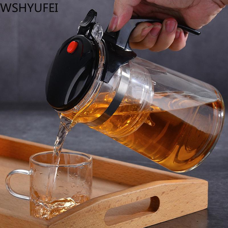 Изображение товара: Горячая Распродажа термостойкий стеклянный чайник, китайский чайный набор, чайник для Пуэра, стеклянная кофеварка, удобный офисный чайник с фильтром