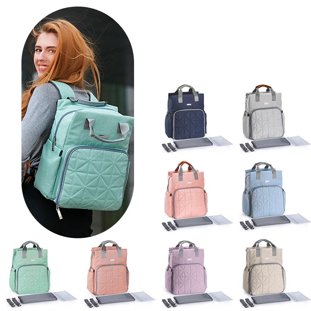 Изображение товара: Многофункциональные сумки для мам, рюкзак для детских подгузников, сумки для беременных женщин, вместительная Водонепроницаемая модная и прочная сумка для беременных