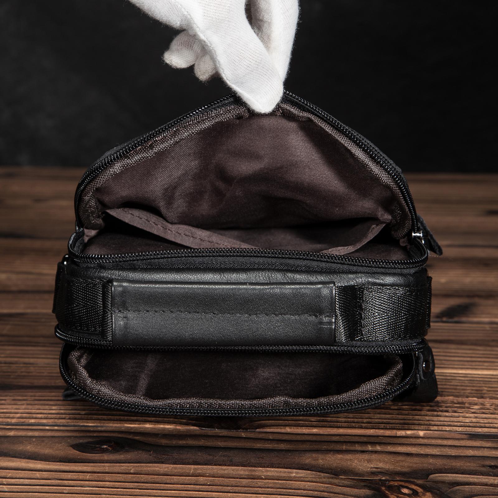 Изображение товара: Натуральная кожа, мужская мода, повседневный дизайн, сумка-мессенджер, наплечный ремень, сумка 8 дюймов, школьная сумка, сумка для планшета, Мужская 9807