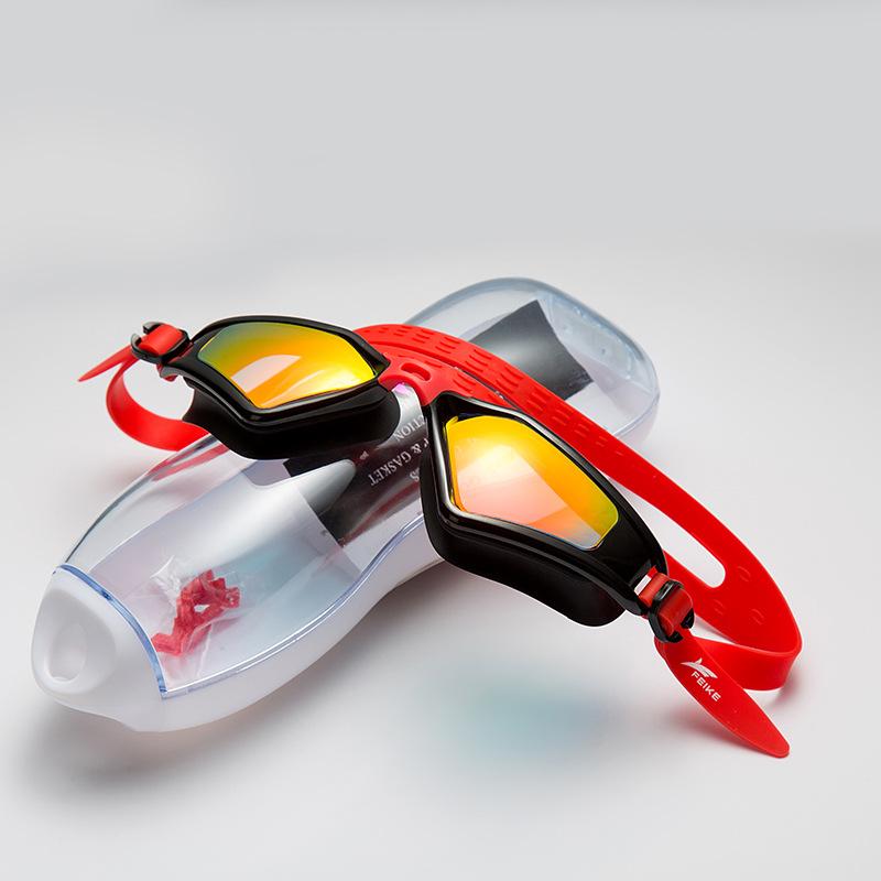 Изображение товара: Очки для плавания с защитой от запотевания, водонепроницаемые гоночные очки с полным покрытием, очки для плавания для мужчин и женщин, мягкие силиконовые очки для плавания