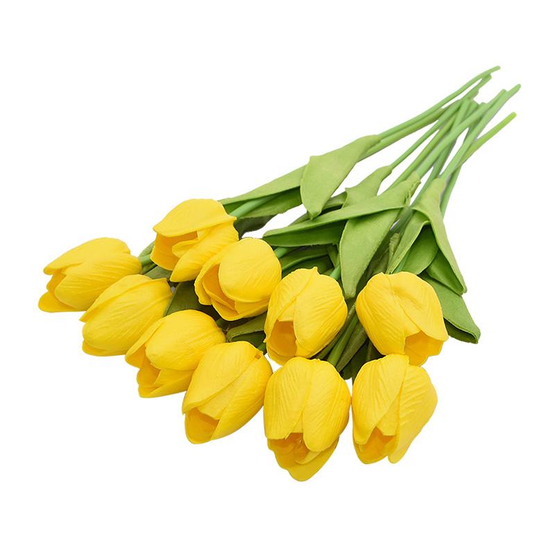 Изображение товара: 10 шт., искусственный цветок тюльпана, настоящий на ощупь, искусственный букет, искусственный цветок для свадебного украшения, цветы для домашнего декора