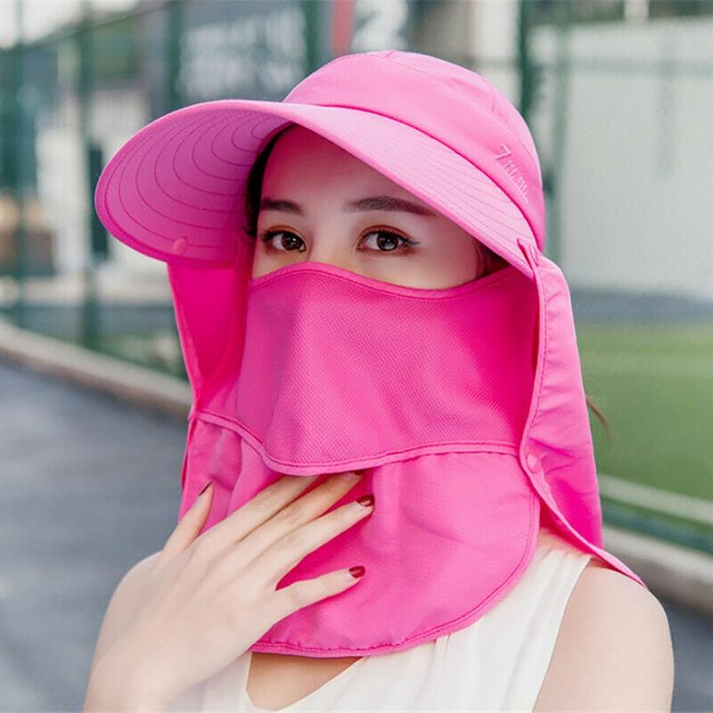 Изображение товара: Outdoor Flap Wide Brim Hat Solid Foldable Sunshade CAP Neck Cover Portable Quick Drying Detachable Sun Hat For Camping Hiking