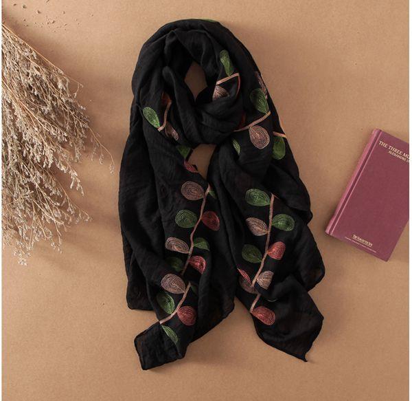 Изображение товара: Новое поступление женские хлопковые шарфы универсальные шали оверсайз мягкий шарф мусульманский хиджаб, шарф солнцезащитный шарф 180x90 см