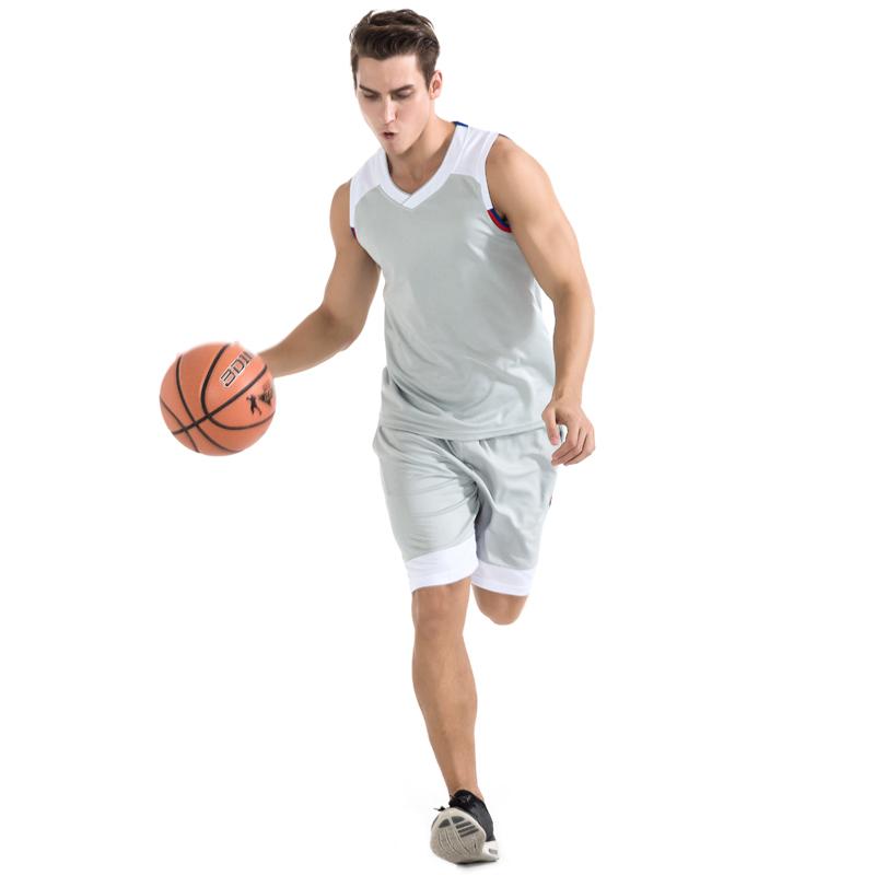 Изображение товара: Мужские комплекты трикотажных изделий для баскетбола, спортивная одежда для взрослых для колледжа, баскетбольные комплекты, чистые Трикотажные изделия для мальчиков, форма с принтом