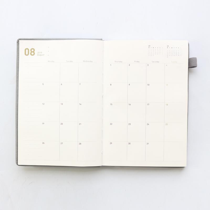 Изображение товара: Ежедневник с календарем 2019-2020 года, винтажный блокноты для офиса, школы, персональный органайзер, дневные Канцтовары A5