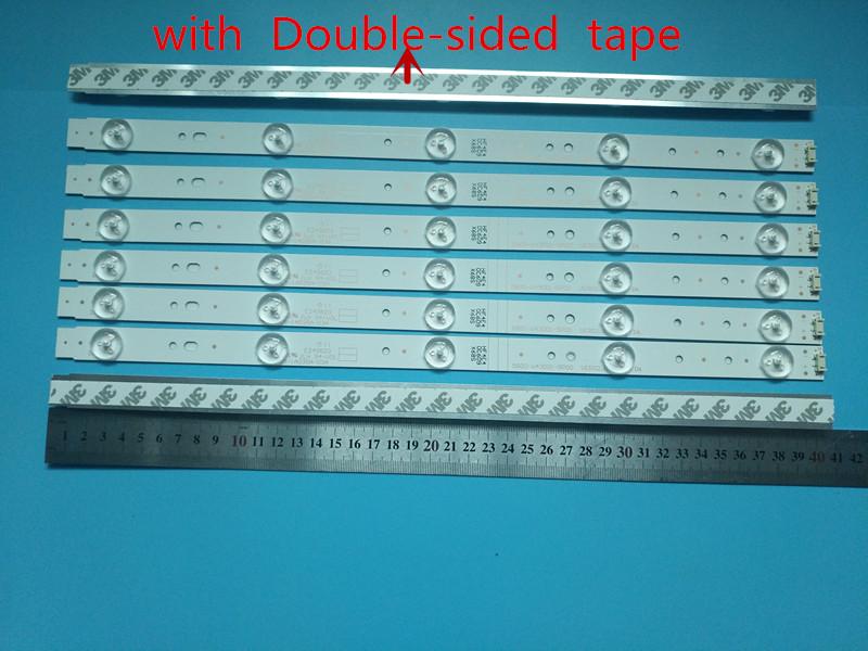 Изображение товара: Светодиодный Подсветка ленты 5 лампы для 43E3000 43E3500 43E6000 E465853 5800-W43001-3P00 4p00 5P00 VER01.00 02K03177A RDL430WY LD0-10D