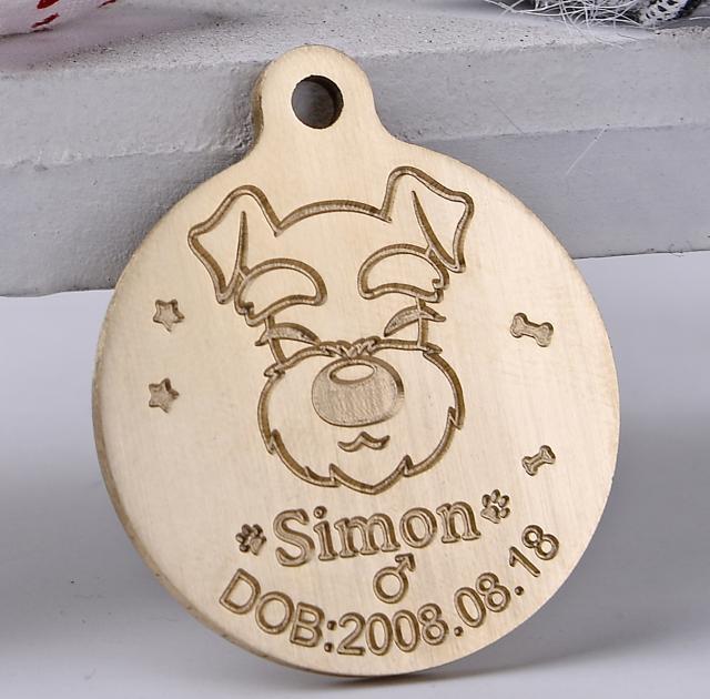 Изображение товара: Ошейник для собак и кошек, латунный, с гравировкой, 25 мм