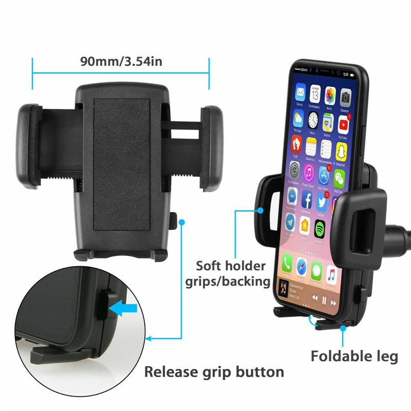Изображение товара: Универсальное автомобильное зеркало заднего вида держатель для сотового телефона с креплением на гибкий 360 градусов Автомобильный мобильный телефон подставка для iPhone Samsung GPS смартфона