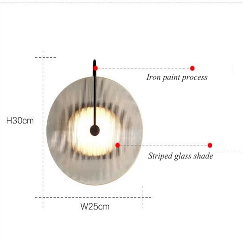 Изображение товара: Настенные лампы LukLoy в скандинавском стиле, креативный стеклянный светильник на стену в стиле постмодерн для гостиной, художественный прикроватный современный светодиодный светильник для спальни, бра