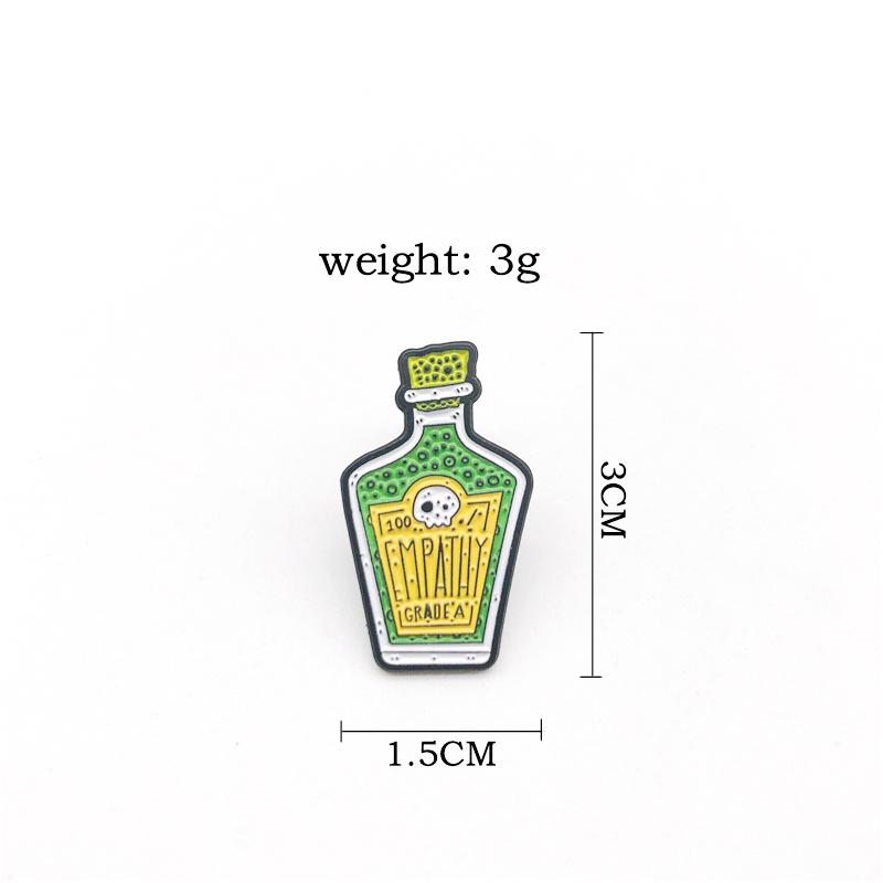 Изображение товара: Креативная эмалированная брошь в форме бутылки желаний из мультфильма эмпатия значок из сплава булавка для джинсовой рубашки сумки ювелирное изделие подарок для ребенка