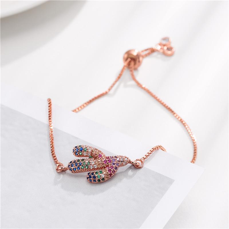 Изображение товара: Новинка, роскошный красочный браслет AAA +, модный браслет с подвесками в виде кактуса для женщин и девушек, оптовая продажа