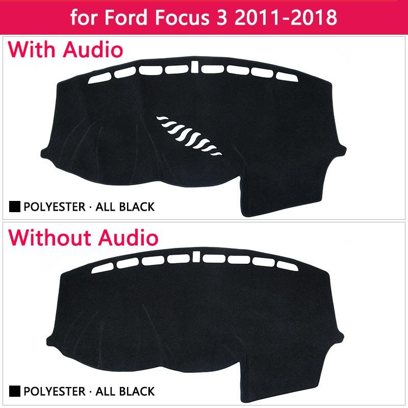 Изображение товара: Для Ford Focus 3 2011 2012 2013 2014 2015 2016 2017 2018 Mk3 Противоскользящий коврик, коврик на приборную панель Зонт коврик для приборной панели автомобиля аксессуары