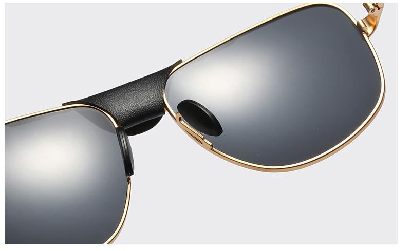 Изображение товара: Новинка 2020, роскошные брендовые дизайнерские мужские классические кожаные солнцезащитные очки LVVKEE, мужские солнцезащитные очки в стиле панк, поляризационные очки для вождения