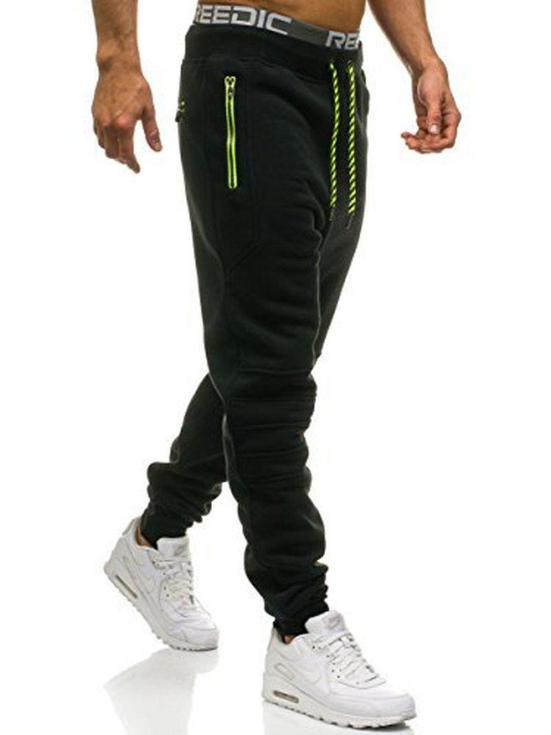 Изображение товара: Спортивные штаны ZOGAA мужские из эластичного полиэстера, повседневные облегающие брюки для фитнеса и тренировок, джоггеры