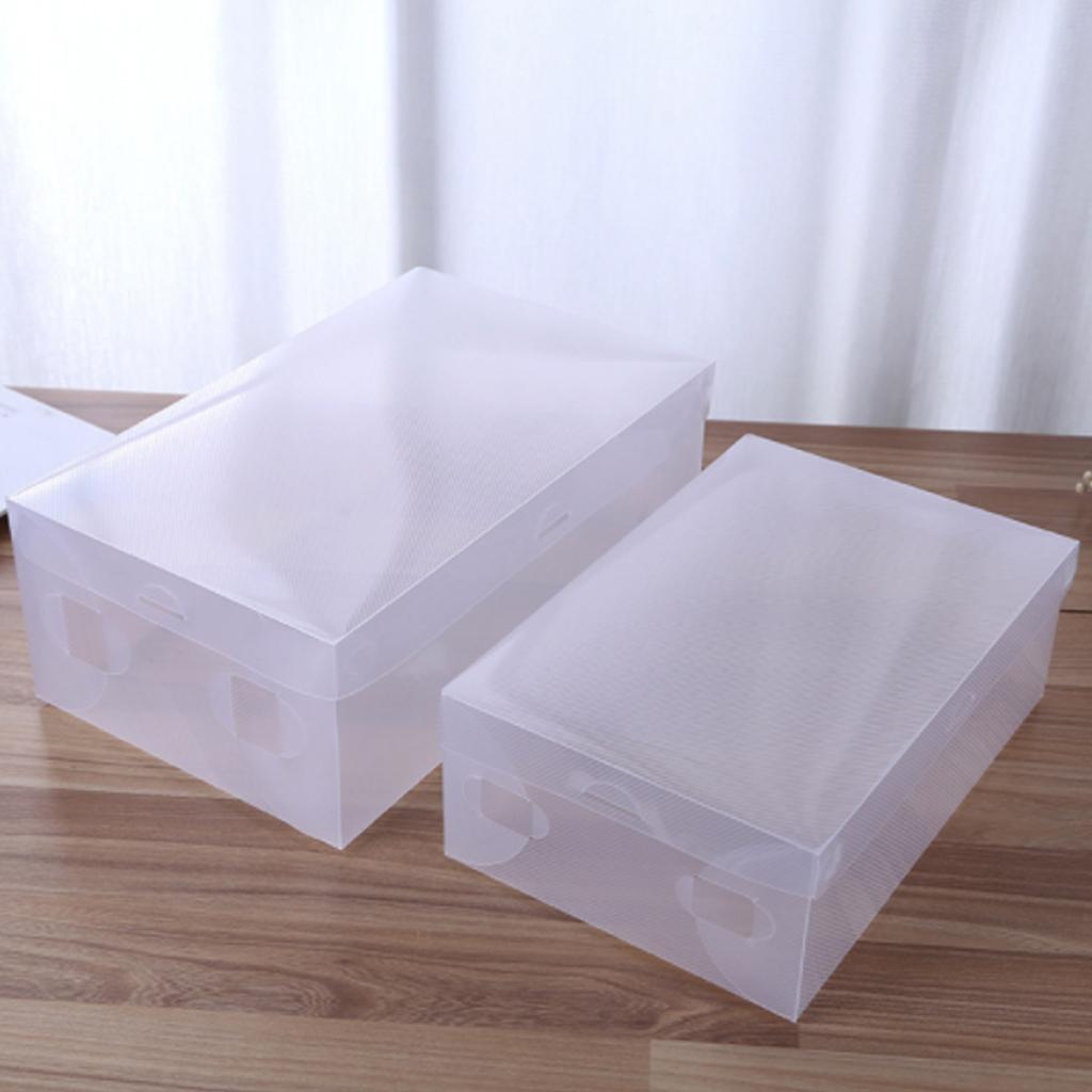 Изображение товара: Прозрачная пластиковая коробка для обуви, складной чехол для хранения обуви, 10 шт.