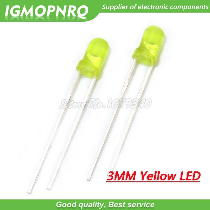Изображение товара: 100 шт. желтый светильник-излучающие диоды желтый поворот желтый 3 мм led IGMOPNRQ