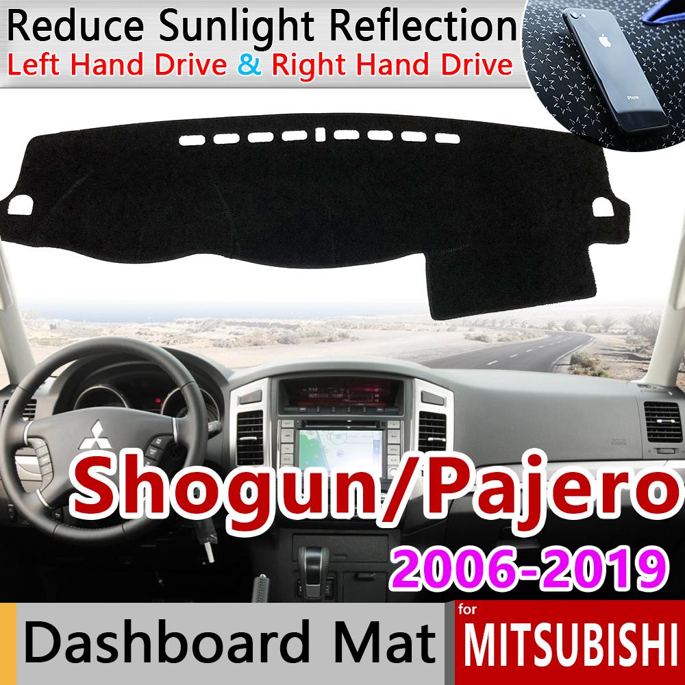 Изображение товара: Для Mitsubishi Pajero Shogun Montero 2006 ~ 2019 V80 V87 V93 V97 Противоскользящий коврик крышка приборной панели ковер солнцезащитный коврик аксессуары