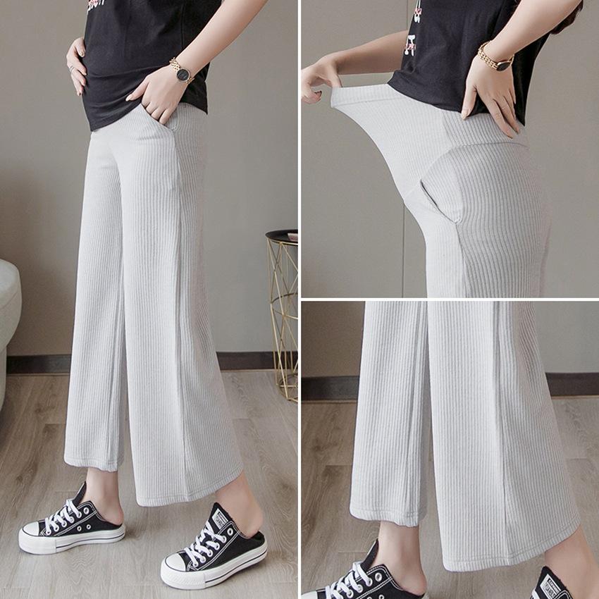 Изображение товара: Штаны для беременных женщин тонкие секционные повседневные Леггинсы для беременных женщин брюки для подтяжки живота свободные широкие штаны