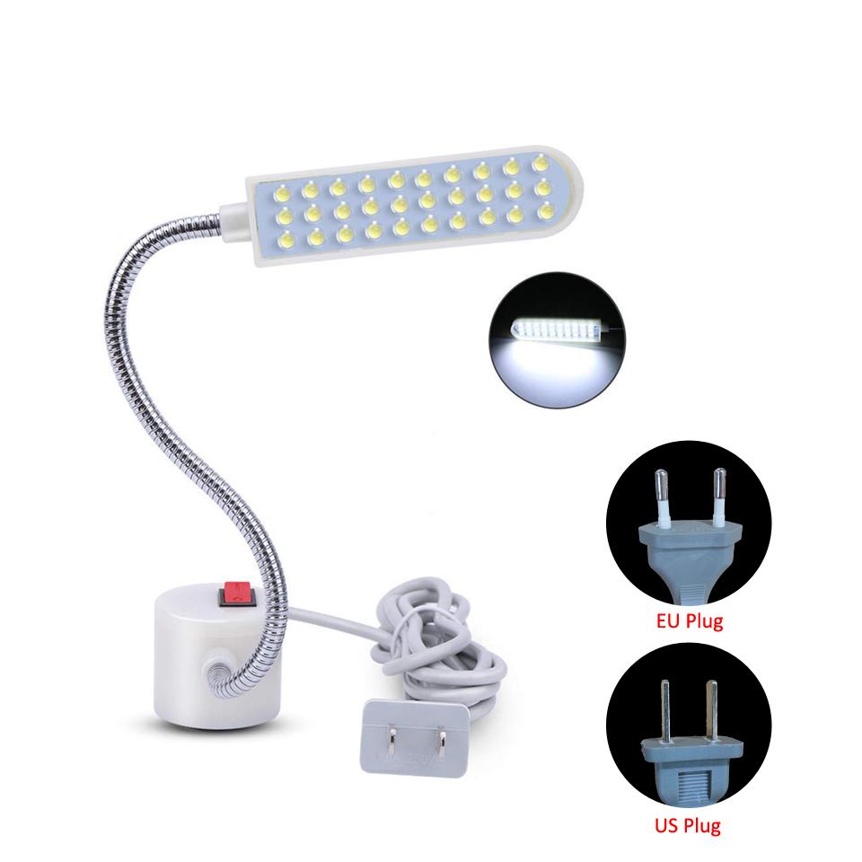 Изображение товара: Промышленная светодиодная лампа, светильник для швейной машины с европейской и американской вилкой AC110-265V, 10/20/30LED, аксессуары для домашней швейной машины