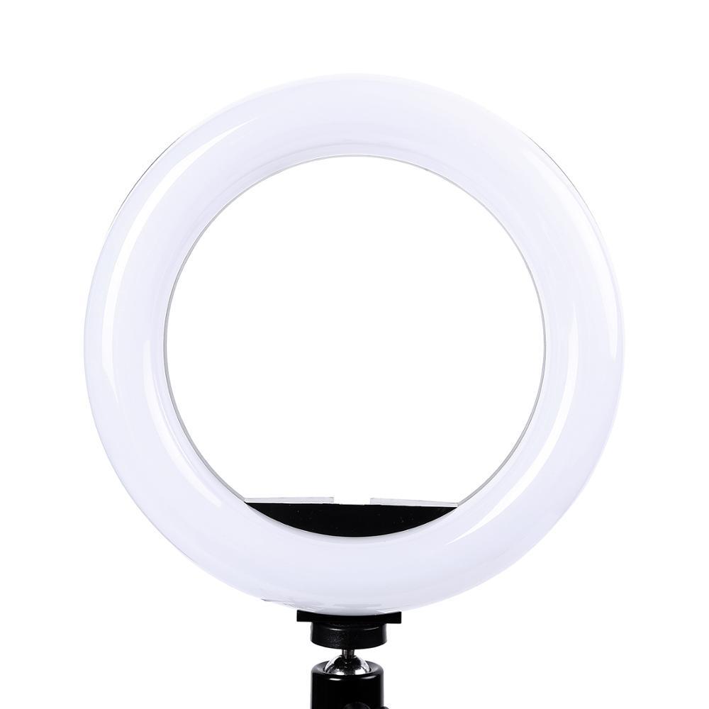 Изображение товара: Светодиодный кольцевой светильник для фотосъемки, лампа с регулируемой яркостью для селфи, 8 дюймов, 20 см, со штативом, подходит для нанесения макияжа и видеосъемки