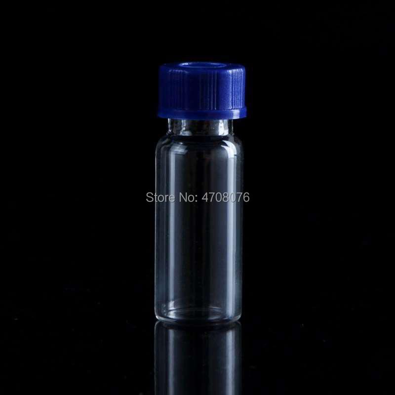 Изображение товара: 100 шт/партия 2 мл закручивающиеся автоматическая бутылка для впрыскивания стекла прозрачная/коричневая жидкая Хроматография стеклянная бутылка для образцов